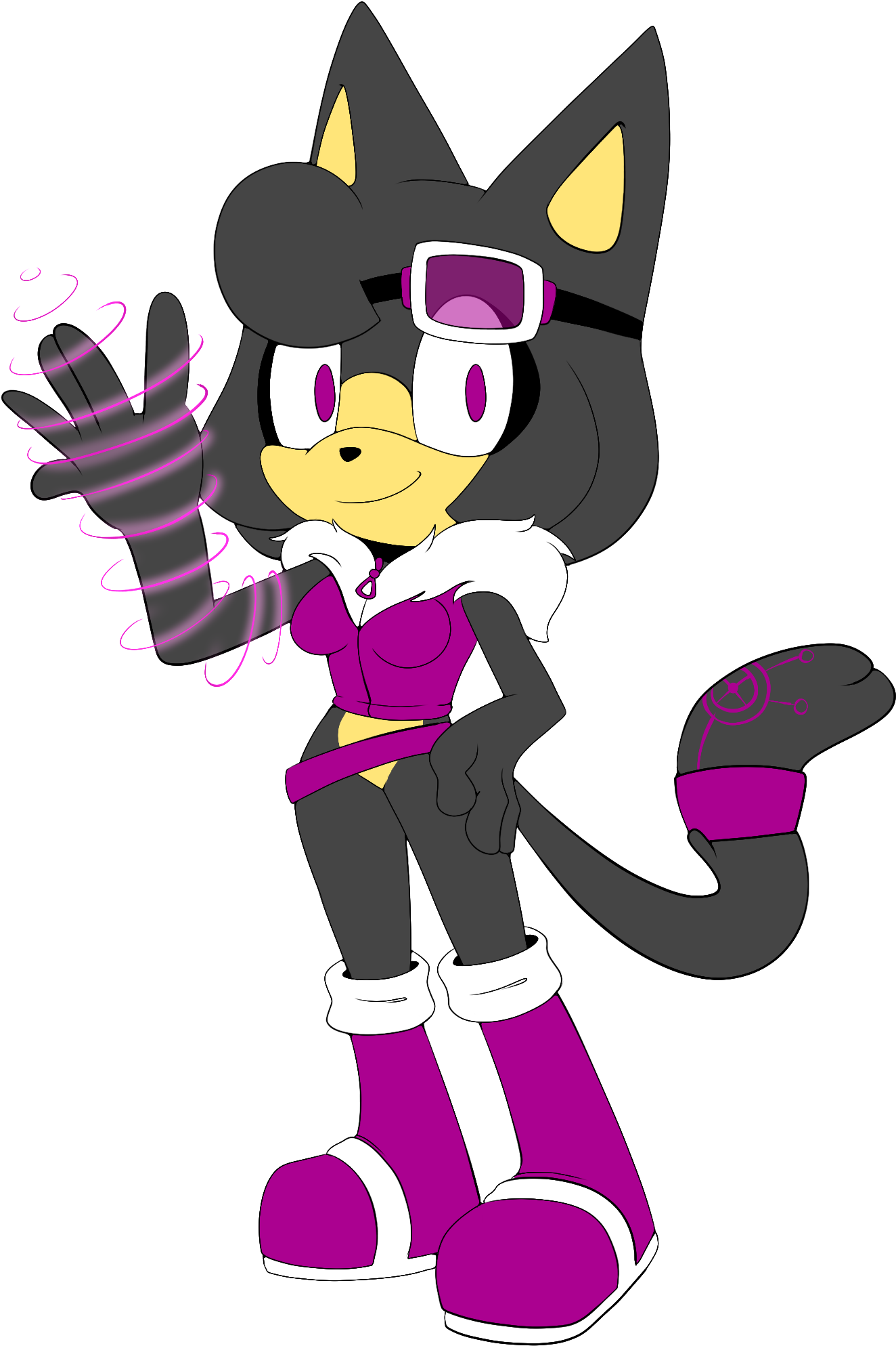 Luna The Gravity Cat - Cartoon Clipart (1484x2181), Png Download