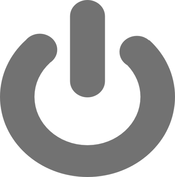 Powerbuttonallgrey - Power Icon Grey Png Clipart (563x569), Png Download