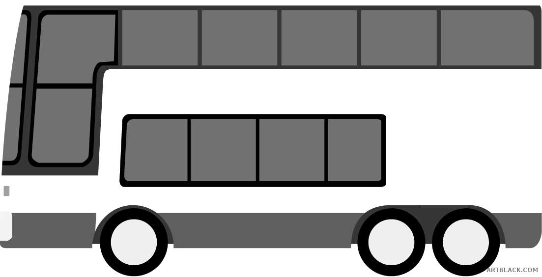 Bus Transportation Free Black White Clipart Images - Png Download (1103x564), Png Download