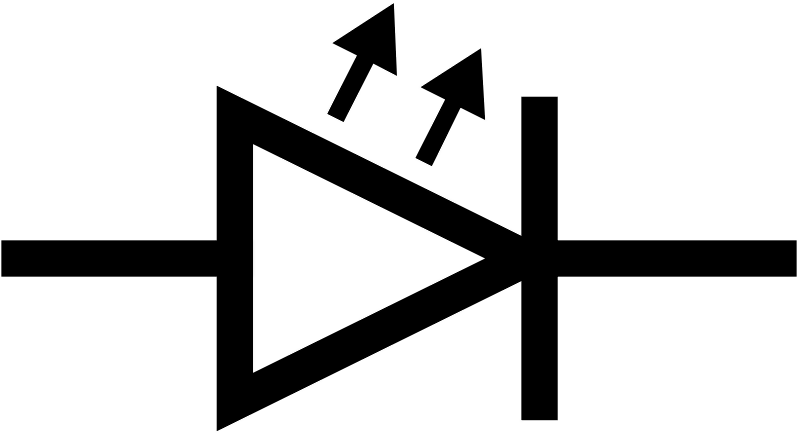This Graphics Is Iec Led Symbol About Electron, Iec, - Light Emitting Diode Led Symbol Clipart (800x441), Png Download