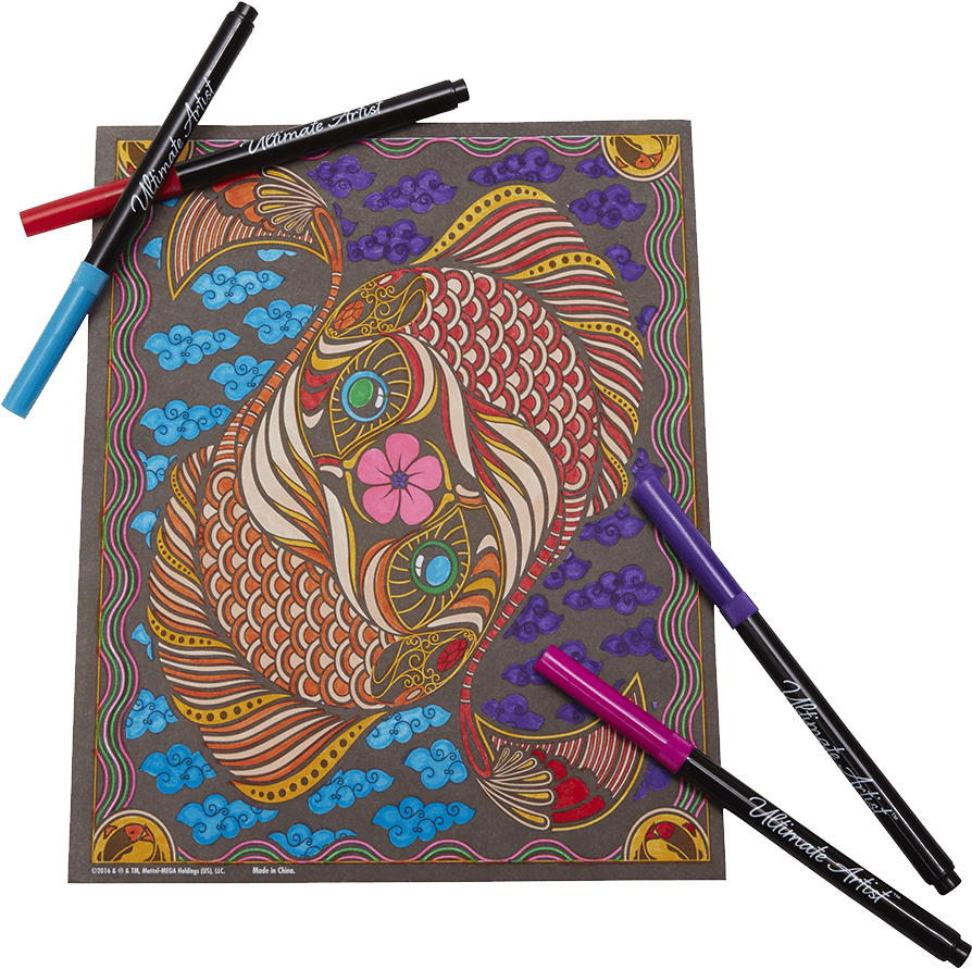 Rose Art Ultimate Artist Coloring Book - Illustration Clipart (1000x1000), Png Download