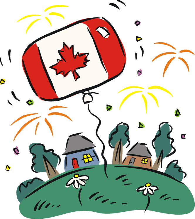 Canada Fireworks Clipart (665x750), Png Download