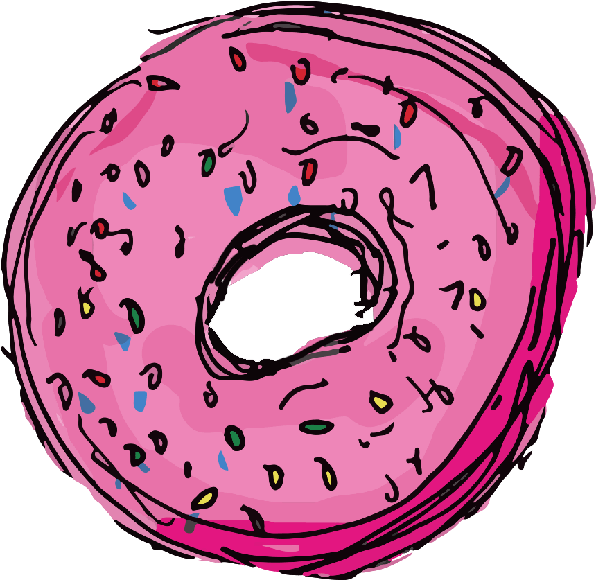 Feliz Cumpleaños A Ti - Doughnut Clipart (1029x1009), Png Download