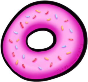 Free Png Download Pink Donut Png Png Images Background - Drawing Clipart (850x425), Png Download