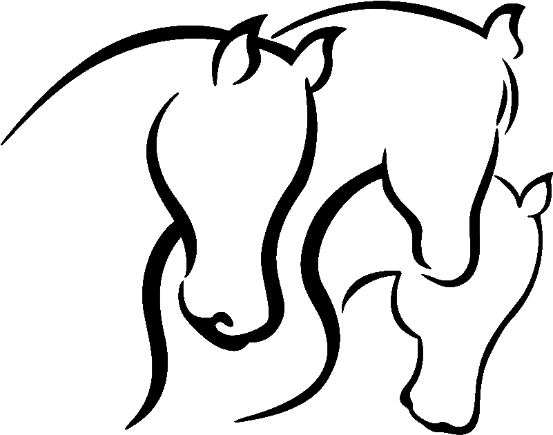 Sticker Trois Chevaux Ambiance Sticker Si 0674 - Equestrian Clipart (800x800), Png Download