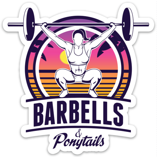 Barbells And Ponytails Clipart (598x600), Png Download