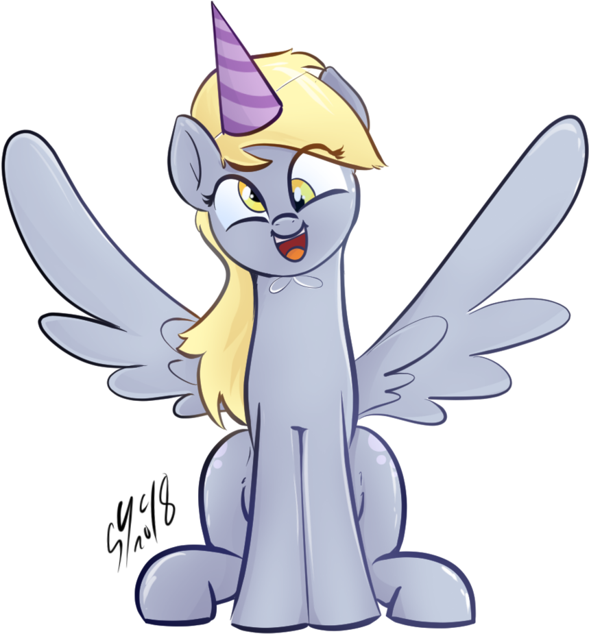 Christheblue, Derpy Hooves, Female, Hat, Head Tilt, - Cartoon Clipart (1202x1024), Png Download