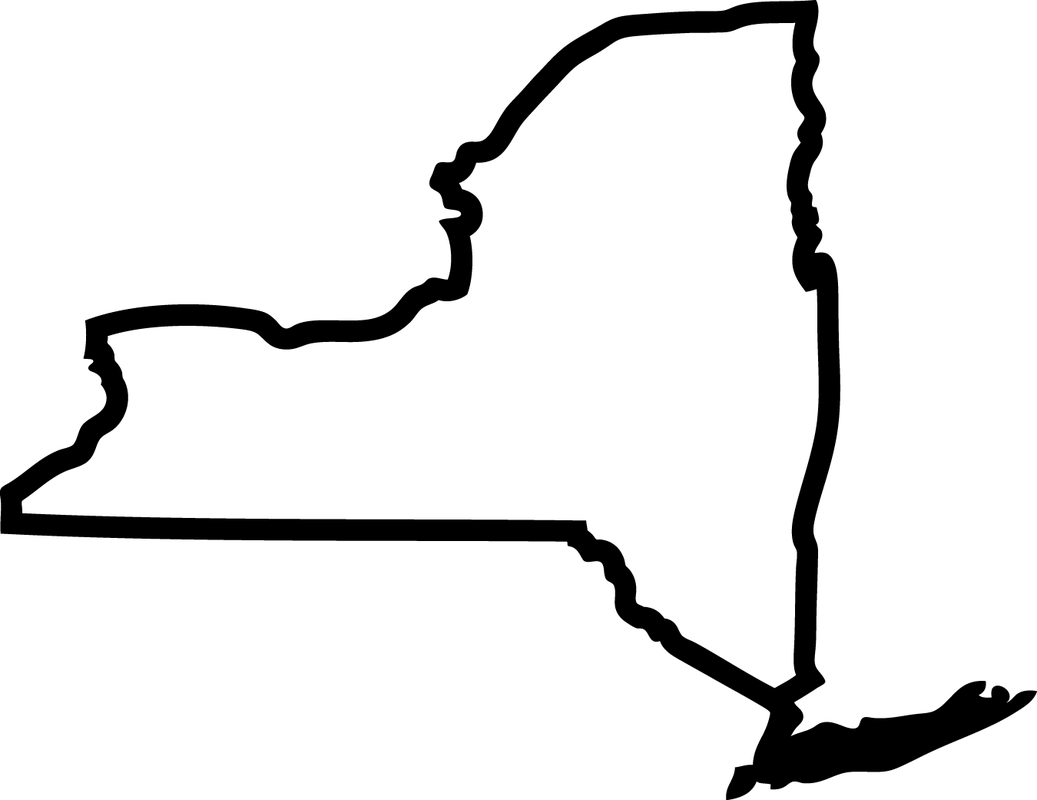 New York - New York City State Outline Clipart (1037x800), Png Download