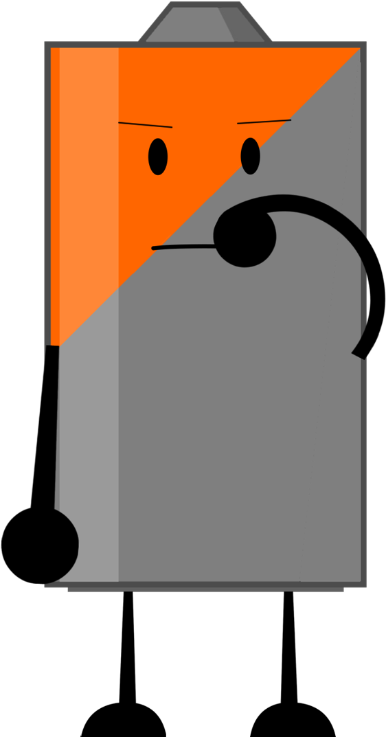 Battery Pose Clipart (614x1117), Png Download