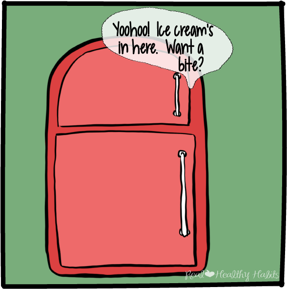 Ice Cream Calling From The Freezer&nbsp - Cartoon Clipart (600x600), Png Download