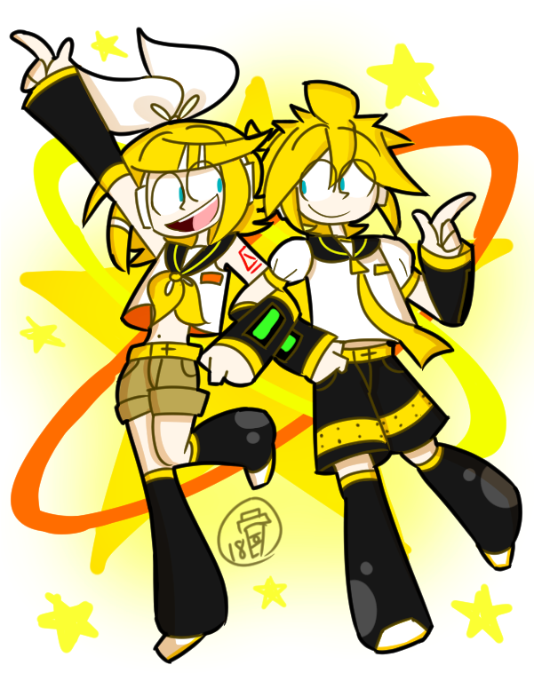 Here's My Entry To The @100kagaminecollab I Was Tasked - Cartoon Clipart (600x800), Png Download