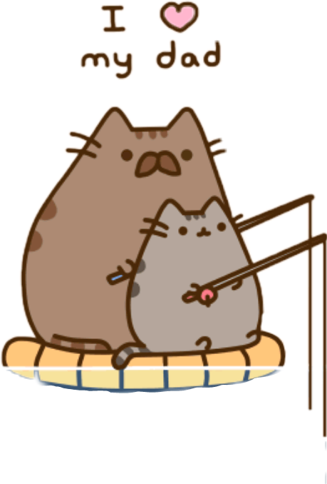 Pusheen Cat - Pusheen Dia Del Padre Clipart (459x678), Png Download