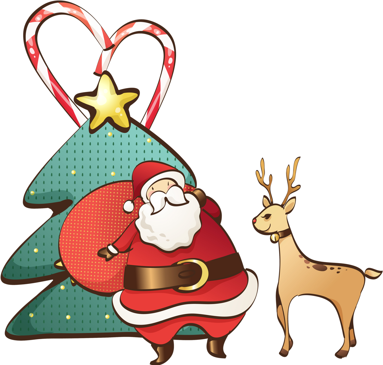 Facebook Clipart For Christmas - Renos Navideño Png Transparent Png (1280x1223), Png Download