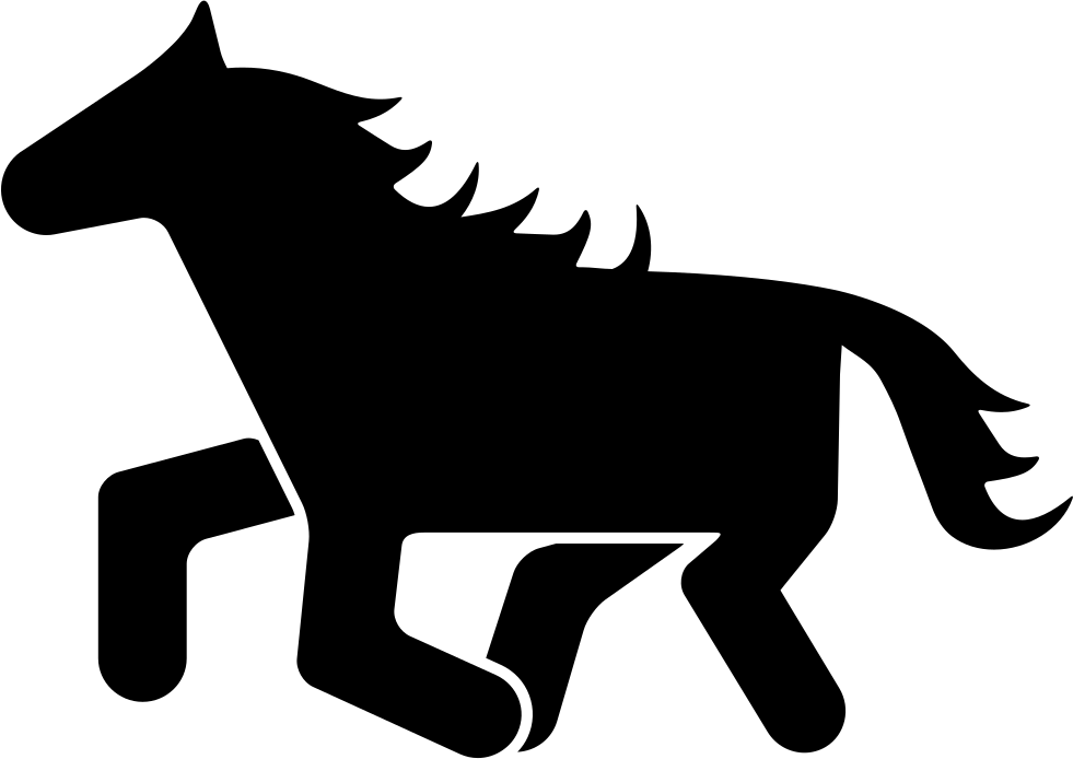 Png File - Horse Black And White Png Clipart (981x694), Png Download