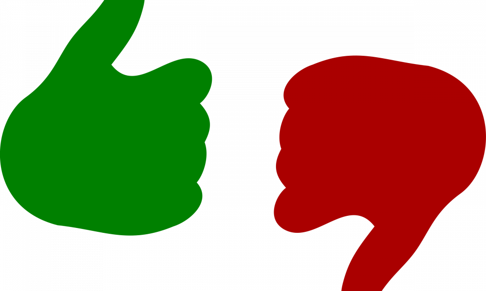 Site Stuff How We Handle Reviews Pure Ⓒ - Thumbs Up And Down Png Clipart (1000x600), Png Download