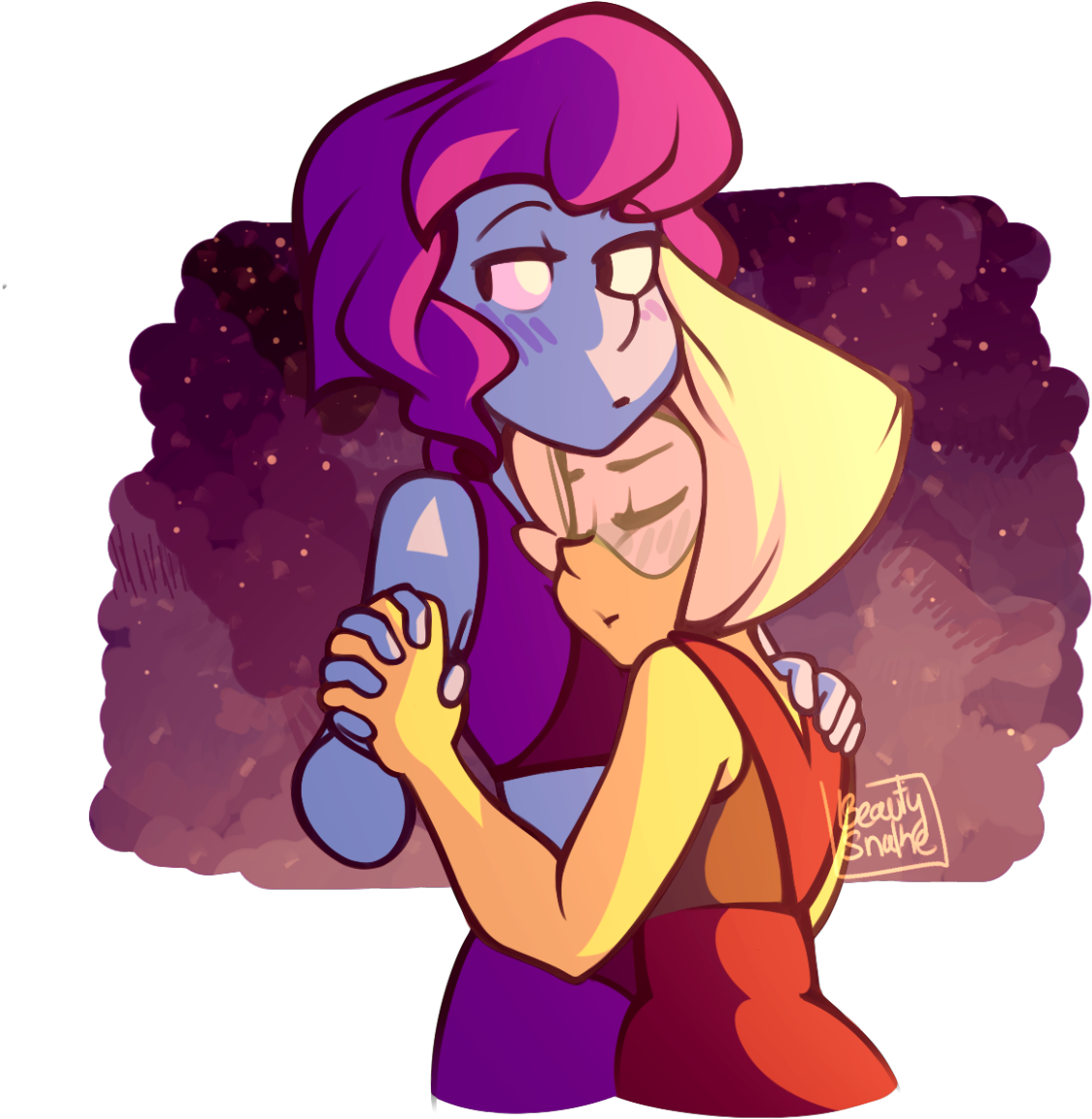 Cartoon Fictional Character Pink Vertebrate Nose Purple - Lapidot Blushmallet Clipart (1280x1244), Png Download