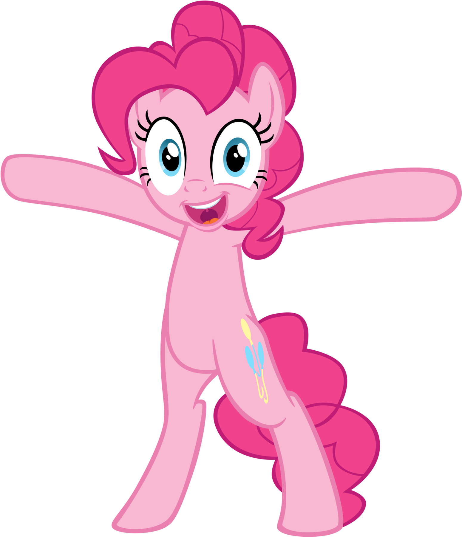 Pinkie Pie Wanna Hug You By Lazy Joe-d52lvr6 - My Little Pony Standing Up Clipart (1549x1801), Png Download