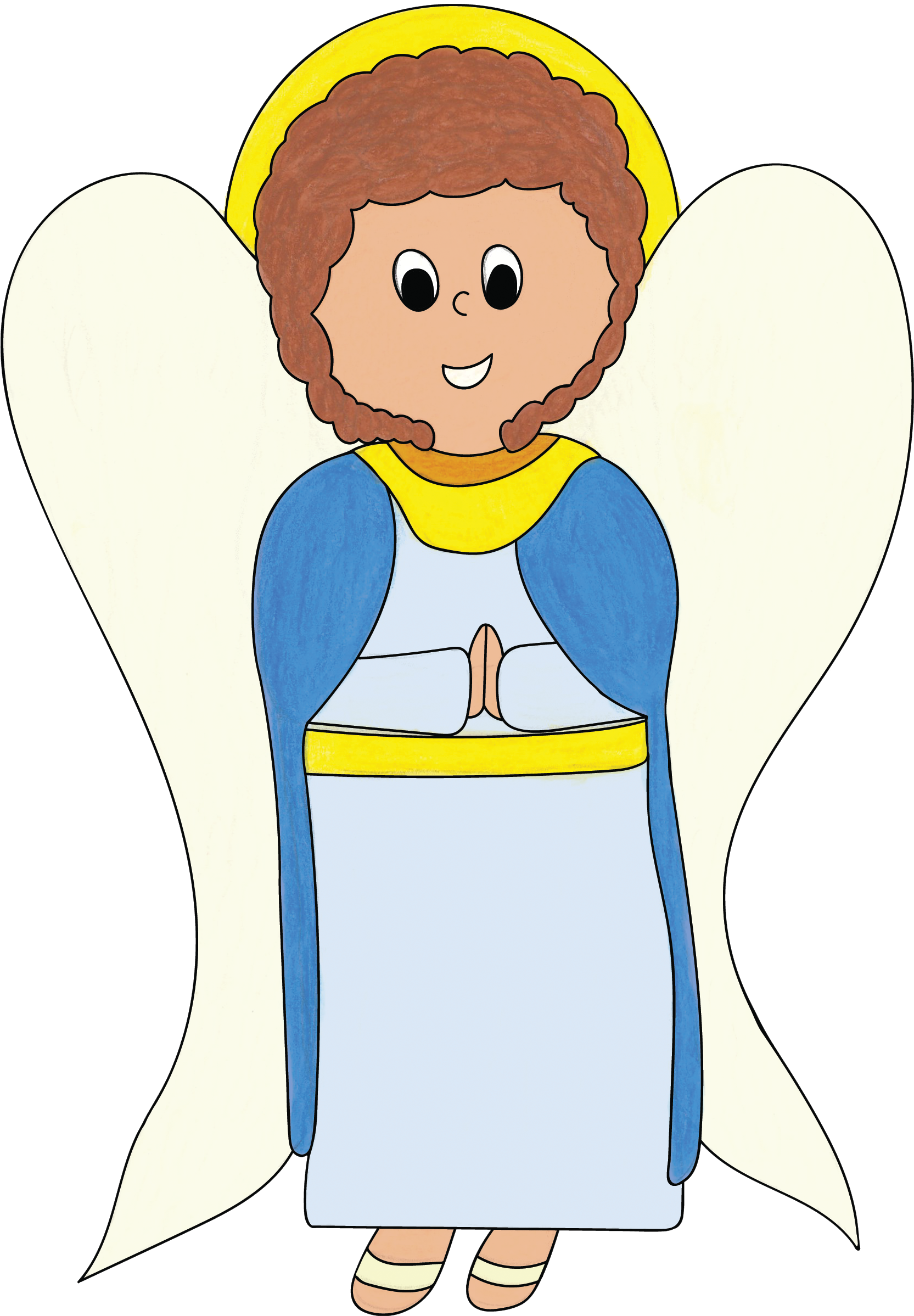 Saint Gabriel Transparent - Annunciation For Kids Clipart (1665x2397), Png Download
