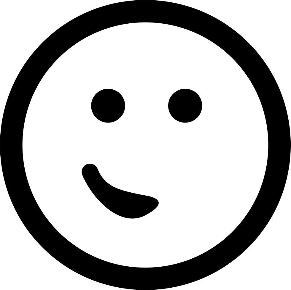 Face With The Mouth At One Side - Clock Icon Gif Transparent Clipart (981x980), Png Download