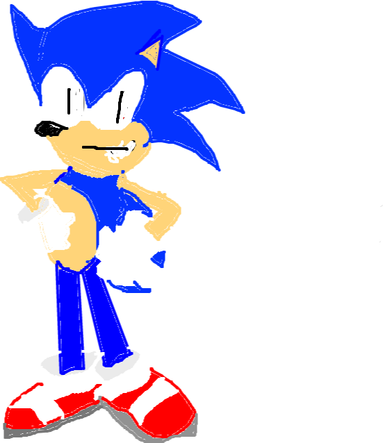 Sonic The Derp - Cartoon Clipart (551x638), Png Download