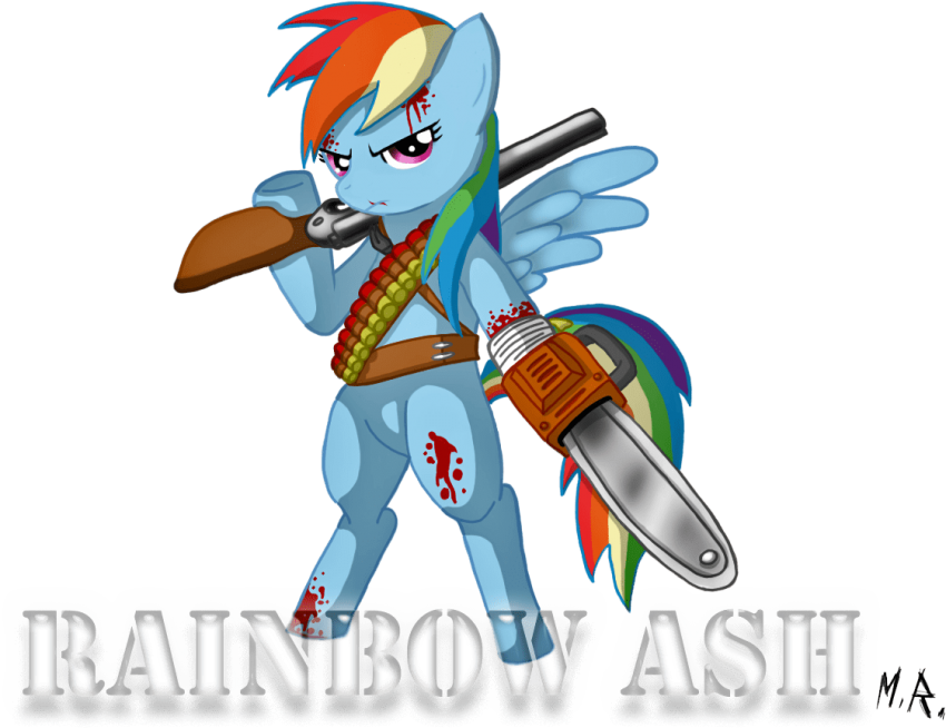 Free Png Download My Little Pony Evil Dead Png Images - Rainbow Ash Clipart (850x654), Png Download