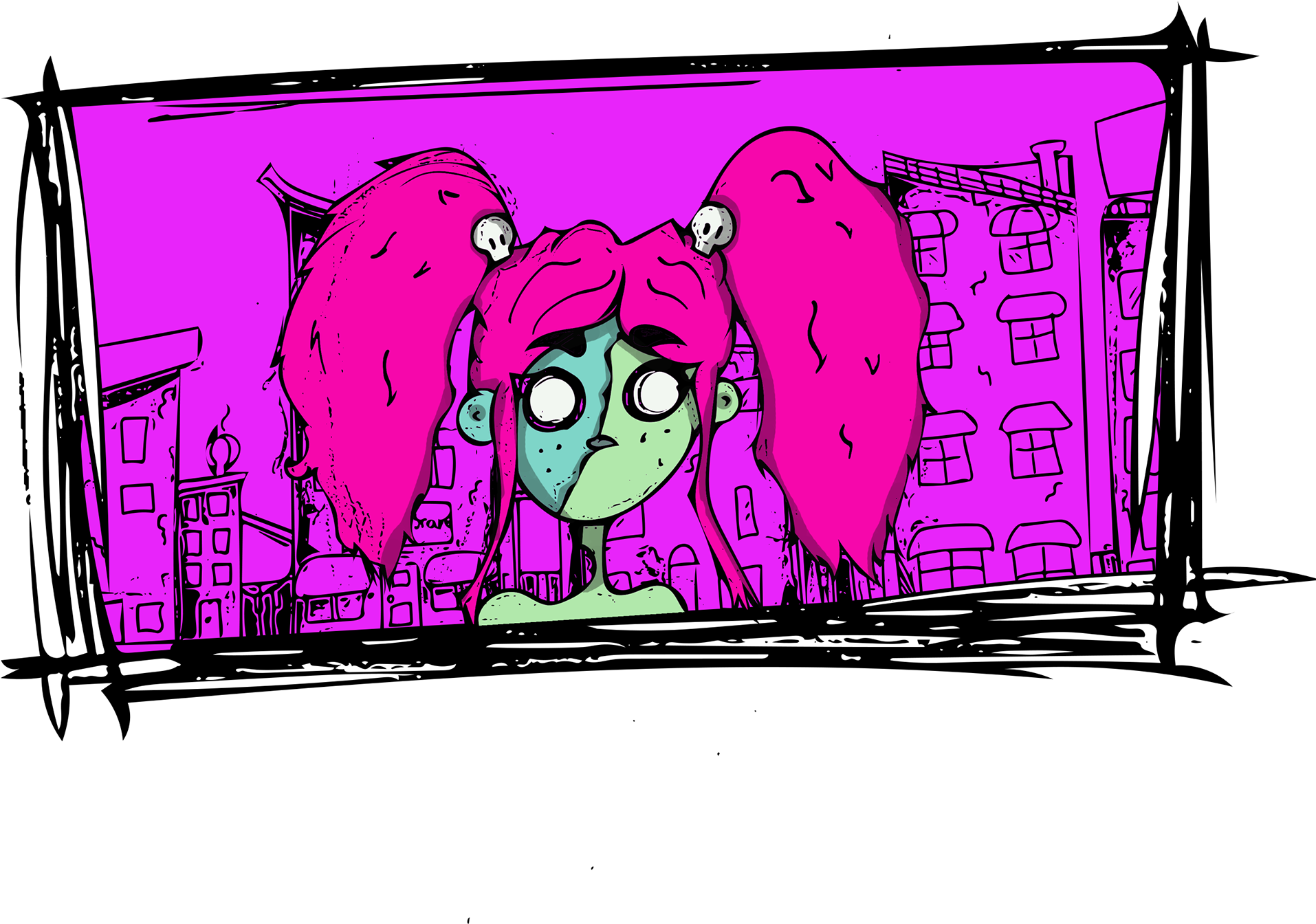 The Game Would Be Based In A Land Full Of Zombies That - Cartoon Clipart (1920x2716), Png Download