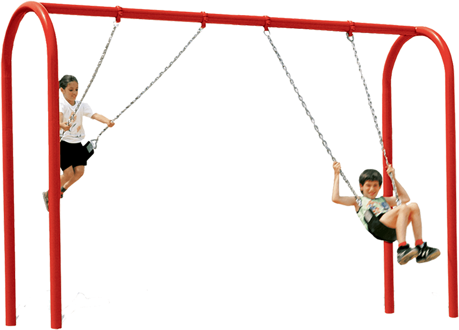 3 Bay Swing Amp Tire Swing Kids Castle - Swing Children Png Clipart (1000x1000), Png Download