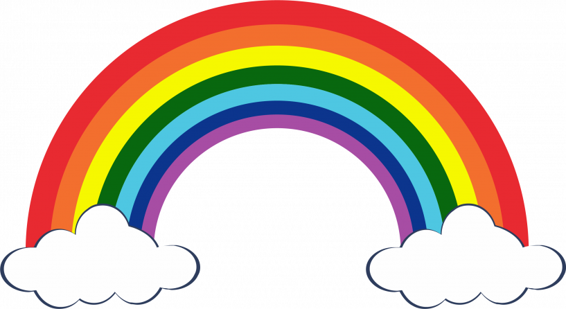 Rainbow Clipart Png Transparent Png (817x446), Png Download
