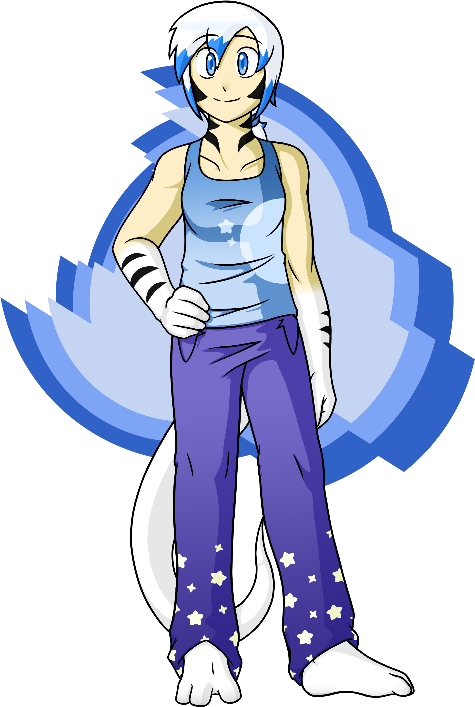 A Drawing I Did A Few Months Back, Of My Character - Cartoon Clipart (2035x3323), Png Download