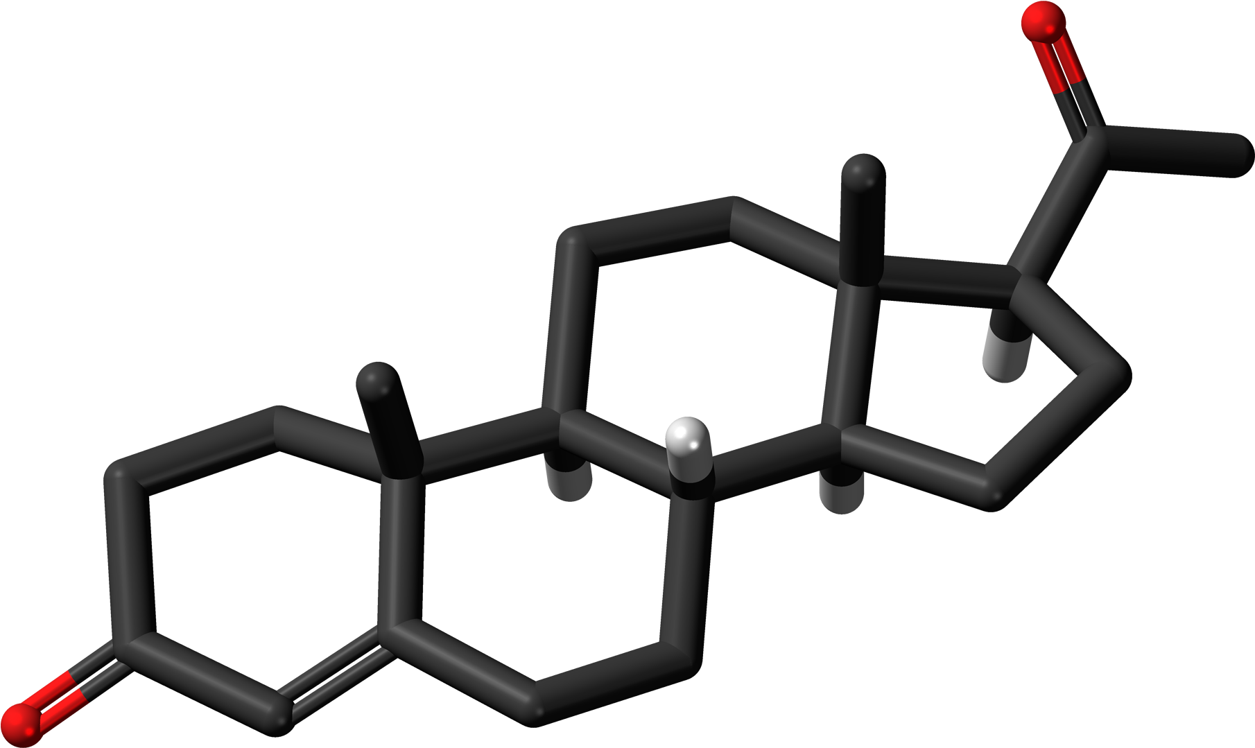 Sticks Png - Progesterone Model Clipart (2000x1269), Png Download