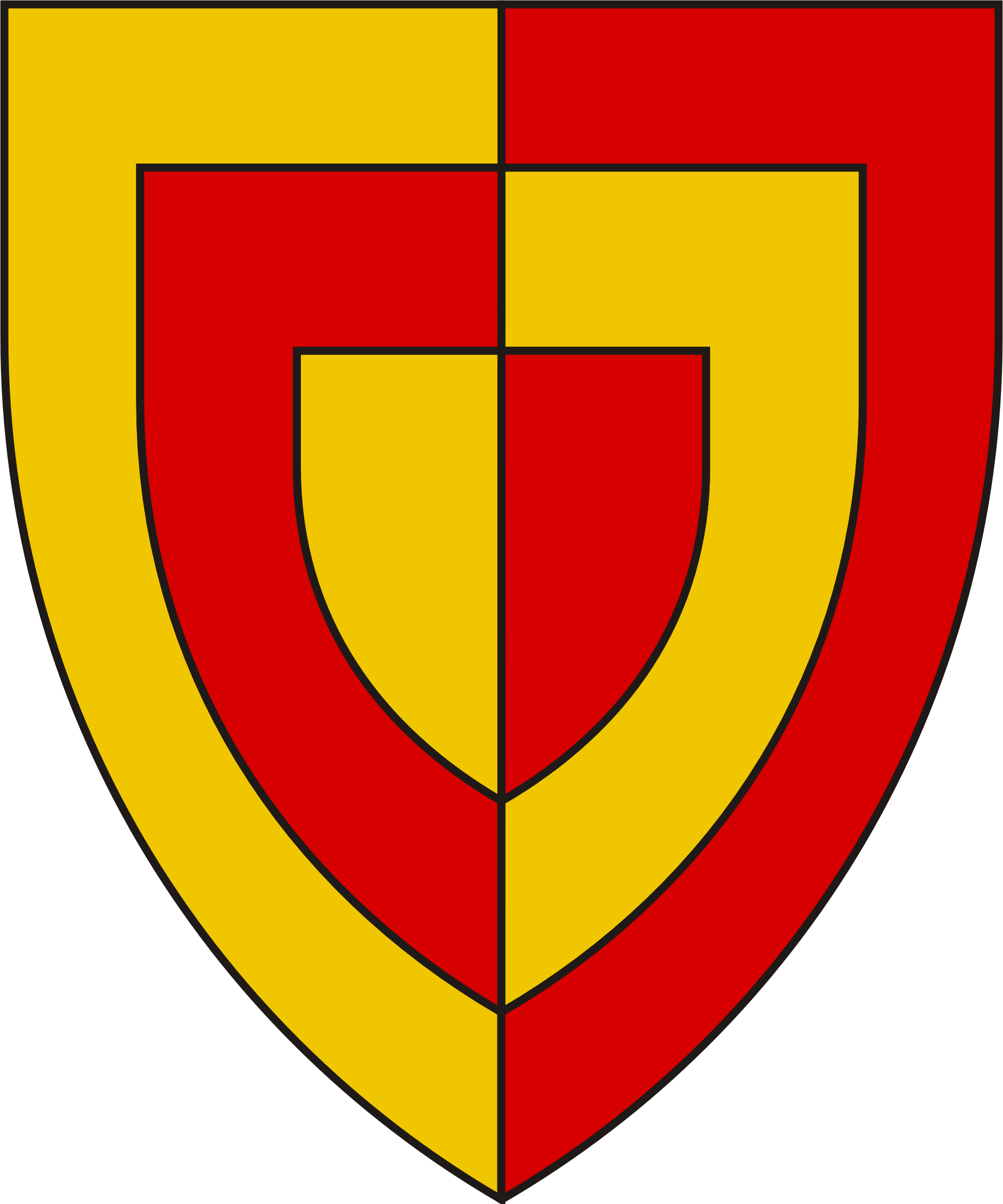 Heraldic Lines And Ordinaries - Emblem Clipart (2000x2400), Png Download