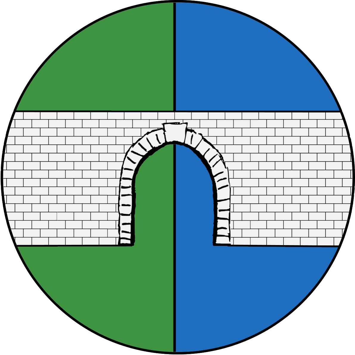 The Actual Badge Would Be Drawn With Larger Brick Spacing, - Circle Clipart (1192x1192), Png Download