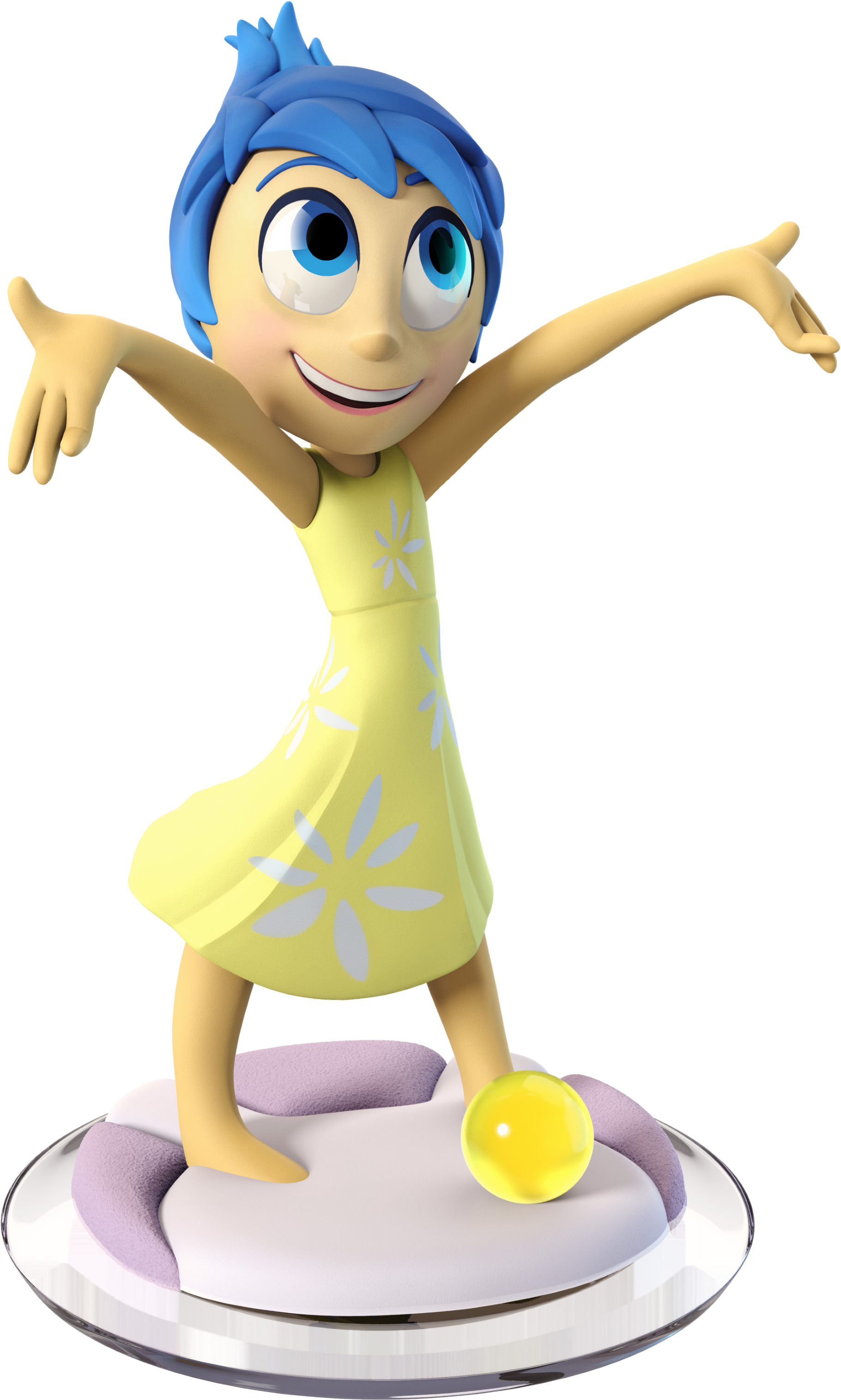 Figurine Clipart Png - Inside Out Joy Disney Infinity Transparent Png (2300x3213), Png Download