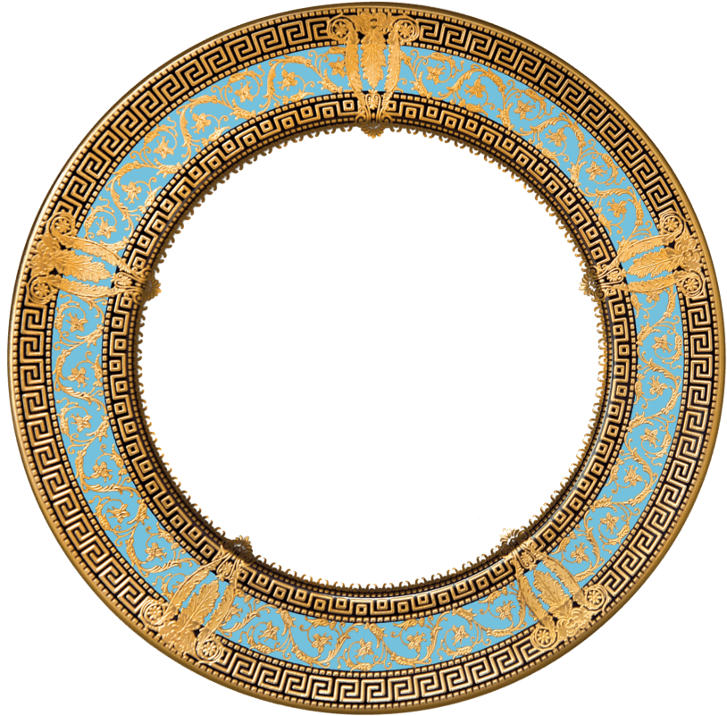 Haviland Salon Murat Blue Dinner Plate Price 313 00 - Circle Clipart (960x885), Png Download