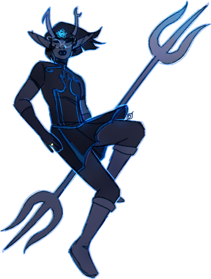 Okay I Know She Never Got The Trident, But Just Hear - Cartoon Clipart (867x1165), Png Download