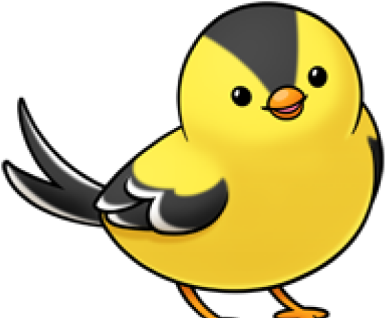 Rock Clipart Cute - Cartoon Goldfinch - Png Download (640x480), Png Download