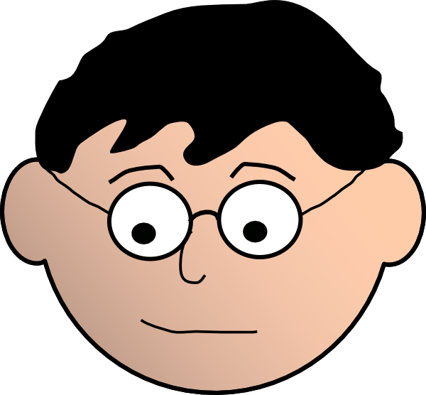 Bridgett In Glasses Clip Art - Clipart Man With Glasses - Png Download (600x556), Png Download