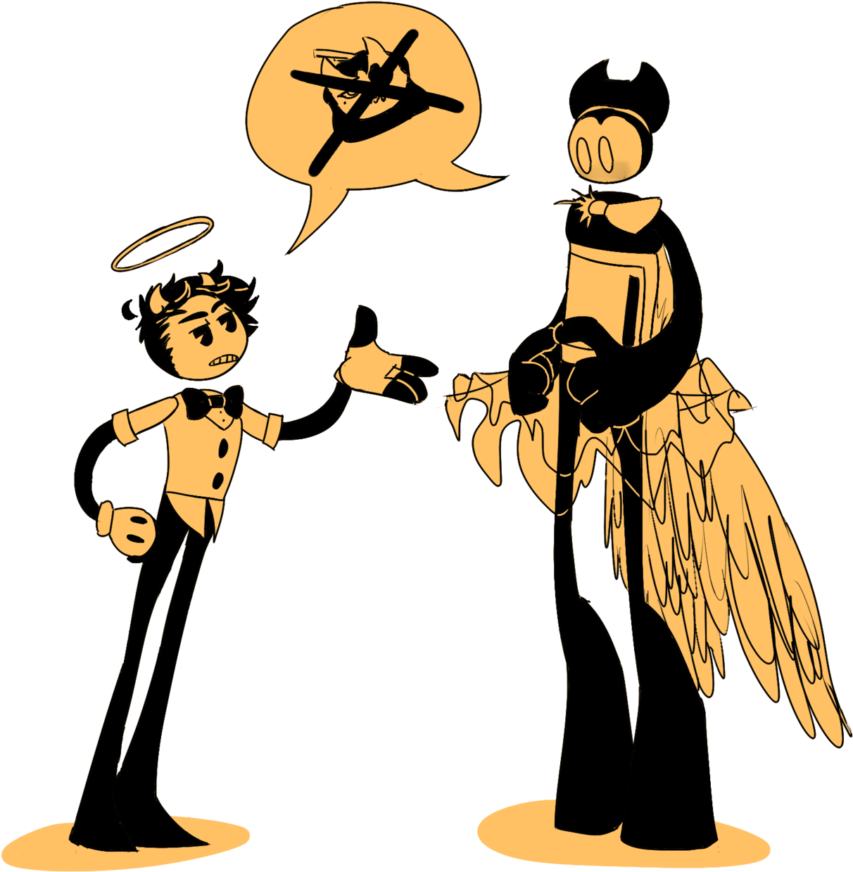 @inkspottie A Couple Mute Errand Boys Discussing How - Cartoon Clipart (1280x1318), Png Download