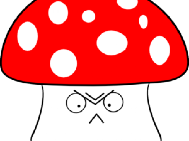 Mushroom Clipart Angry - Nervous Mushroom - Png Download (640x480), Png Download