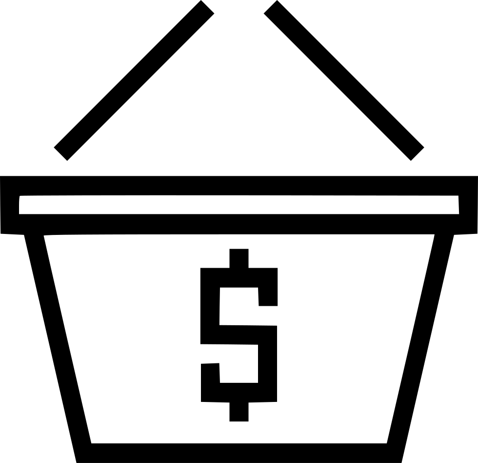 Basket Dollar Payment Money Checkout Comments Clipart (980x948), Png Download