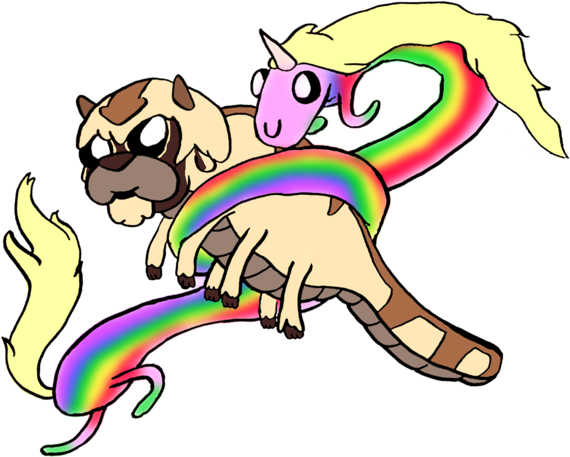 Appa X Lady Rainicorn - Cartoon Clipart (1900x1725), Png Download