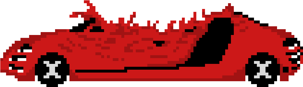 Destroyed Car Red Clipart (1380x480), Png Download