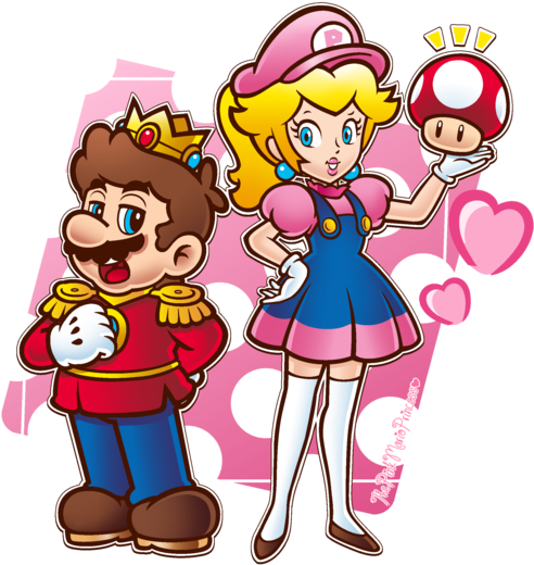 Newsies Monopoly Headcannon - Mario X Peach Fanart Clipart (600x574), Png Download