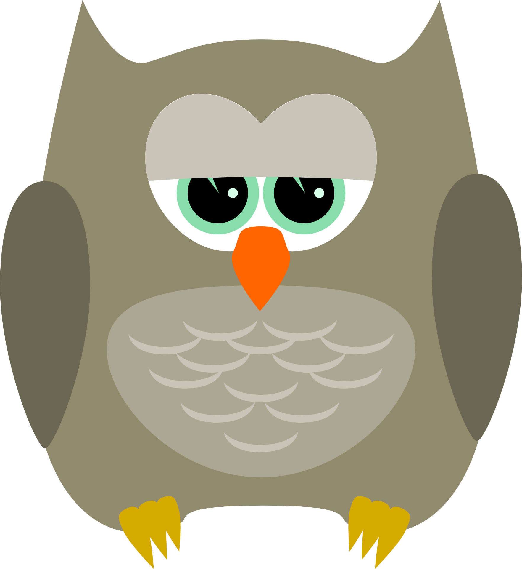 Owl Silhouette Cute - Owl Clipart (1764x1920), Png Download