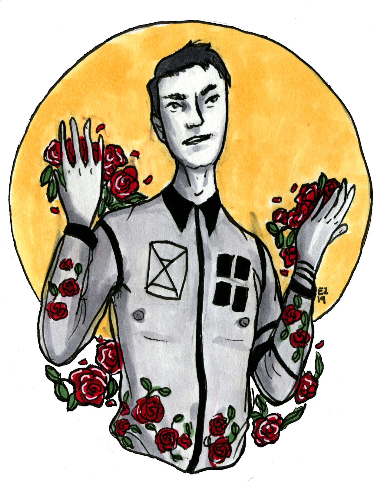 Are We Still Into The Rose Shirt - Illustration Clipart (1280x1619), Png Download