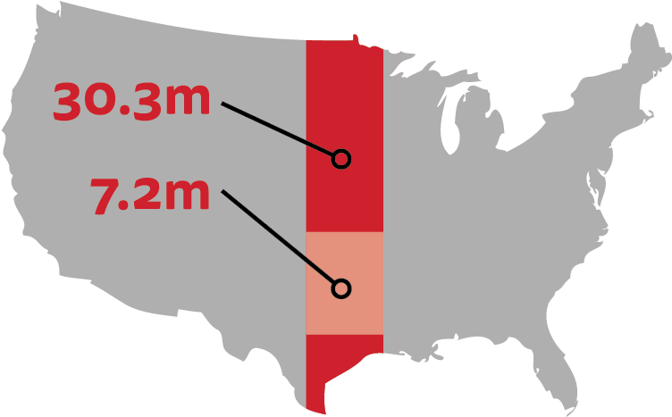 Diabetes-1 - Oklahoma Red Blue Map Clipart (900x900), Png Download