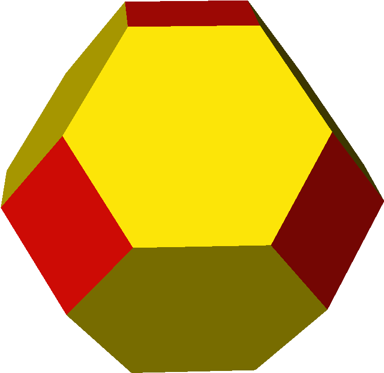 Uniform Polyhedron 43 T12 - Truncated Octahedron Animation Clipart (800x800), Png Download