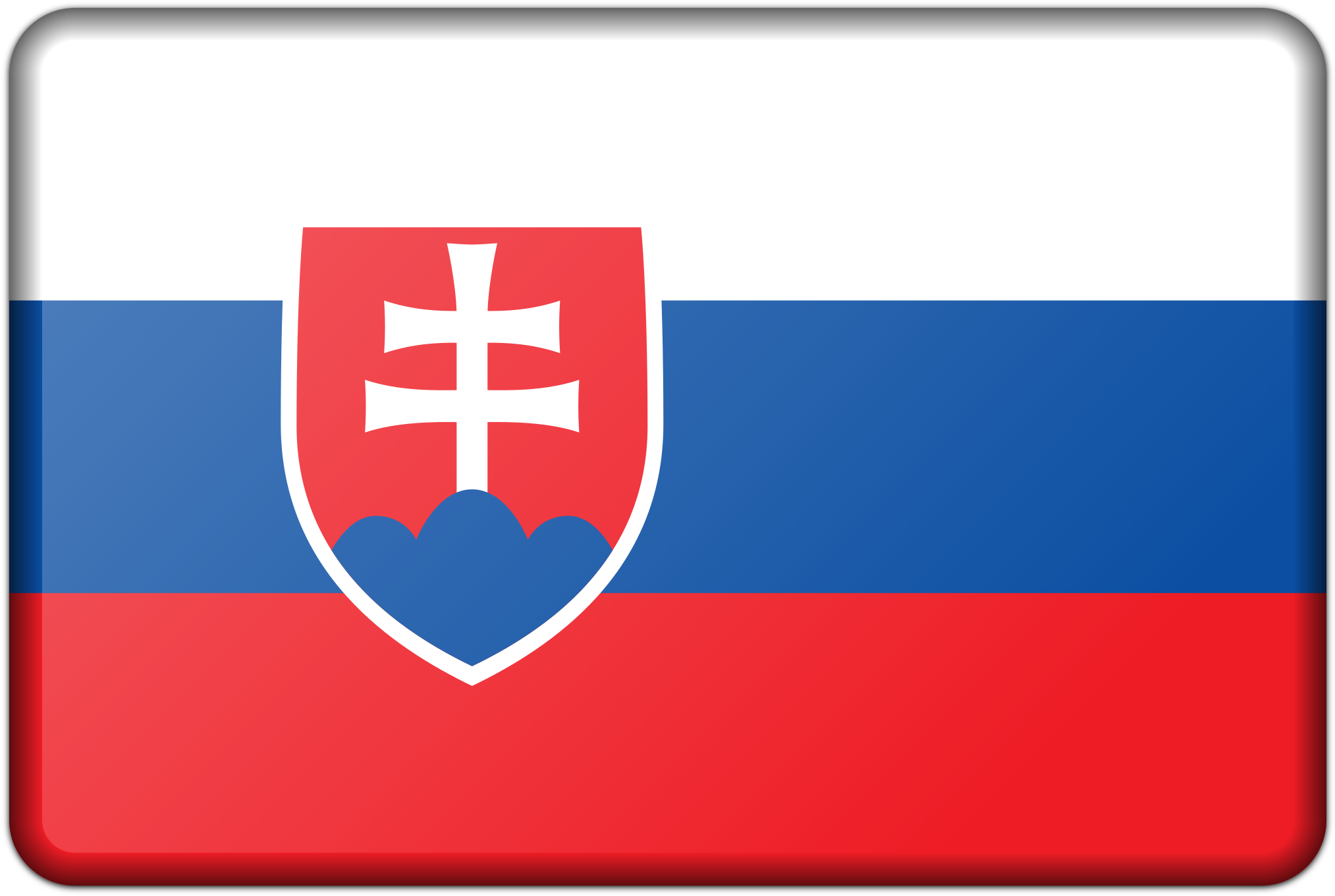 Big Image - Slovakia Flag Map Png Clipart (2400x1600), Png Download