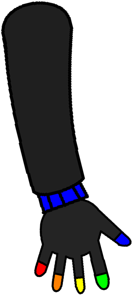 Arm Bent Hand Laura Version Clipart (583x1125), Png Download