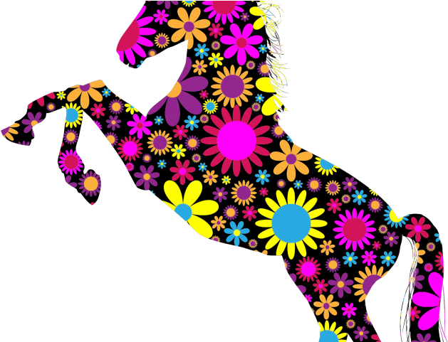 Vibrant Clipart Unicorn - Unicorn Rainbow Silhouette Png Transparent Png (640x480), Png Download